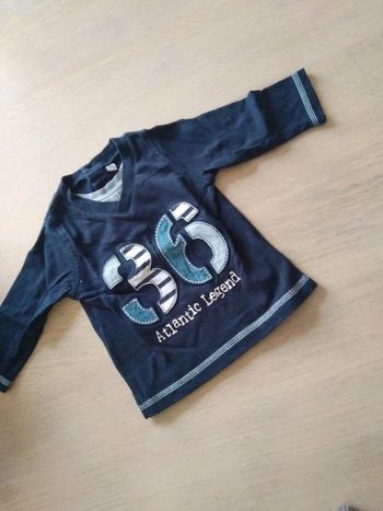 Tee-shirt bleu marine 6 mois
