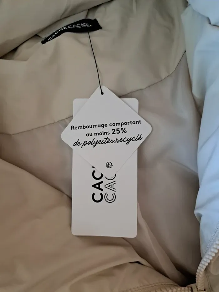 Manteau femme blanc neuf étiquette – taille 36 avec capuche - photo numéro 3