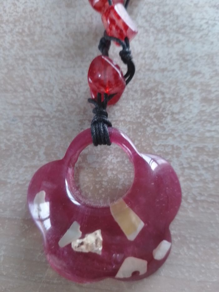 Collier rose fantaisie - photo numéro 2