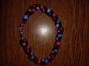 Bracelet en perle de rocaille avec fermoir acier inoxydable 17.3cm