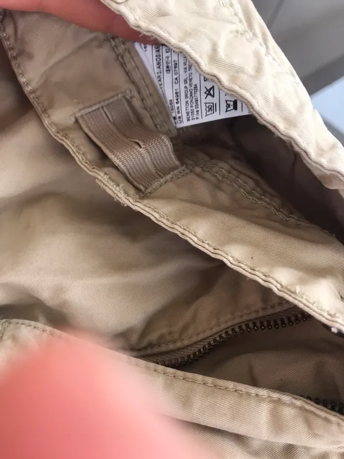 Pantalon chino beige benetton taille 12ans - photo numéro 3