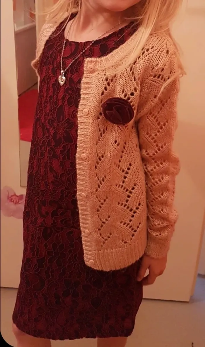 Ensemble robe et gilet jbc 9 ans