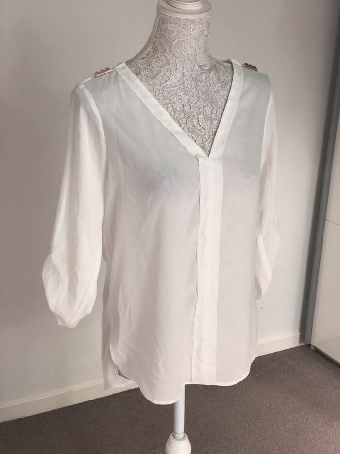 Chemise Zara blanche taille S - photo numéro 2