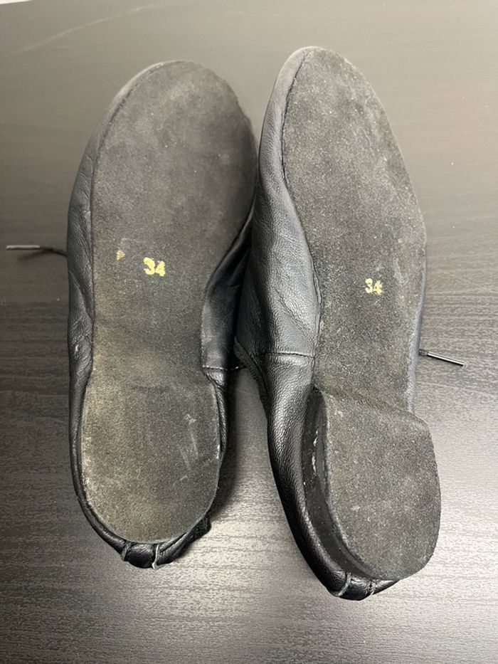 Chaussons de Danse Cuir Semelle Entière Bleyer * 34 - photo numéro 3