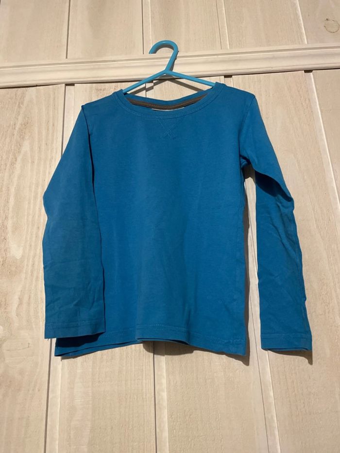 T-shirt ML bleu uni - NKY - 5ans