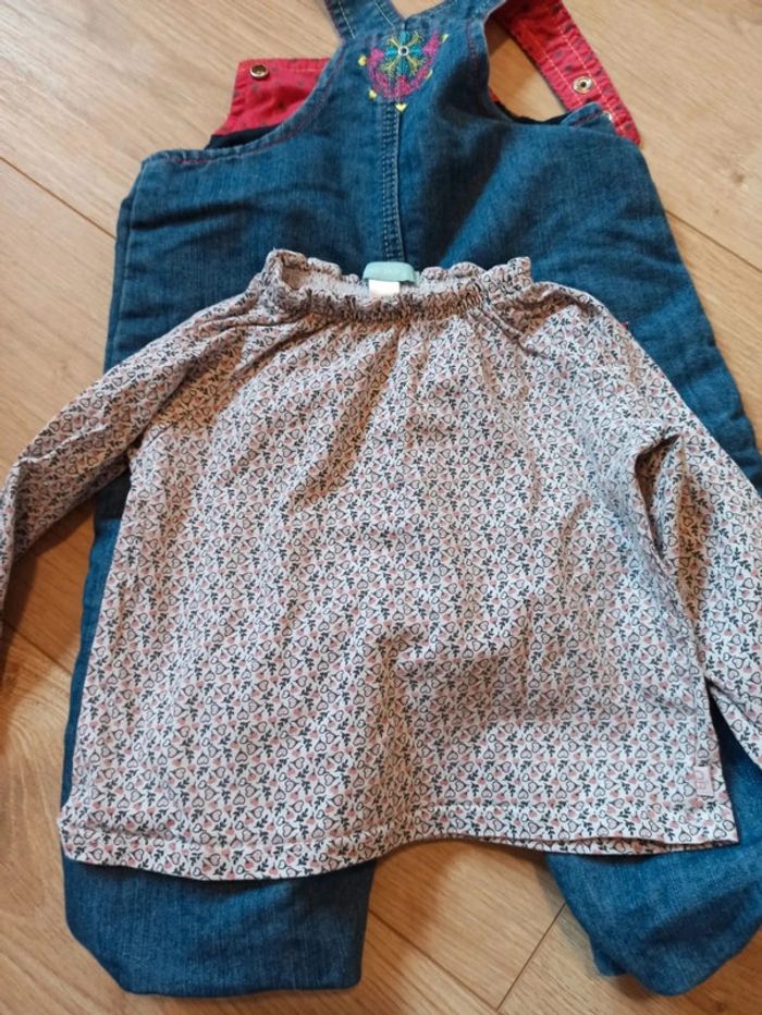 Ensemble salopette et t-shirt manches longues - photo numéro 7