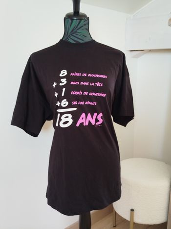 T shirt noir femme 18 ans XL