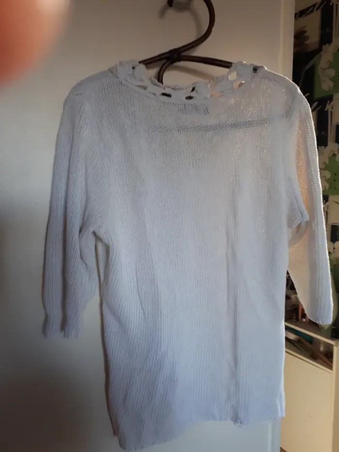 Pull coton blanc 44 - photo numéro 3