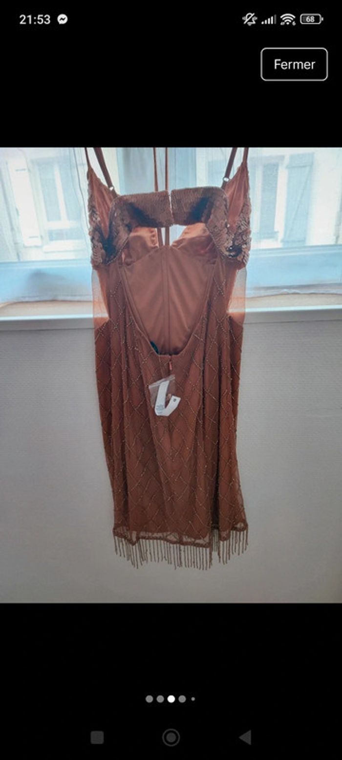 Robe cocktail bronze - photo numéro 3