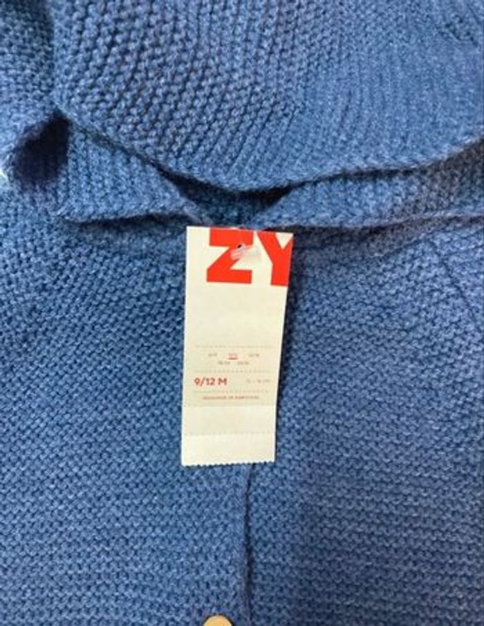 Gillet long en maille bébé fille - neuf - Zippy - Taille 9 mois - photo numéro 3