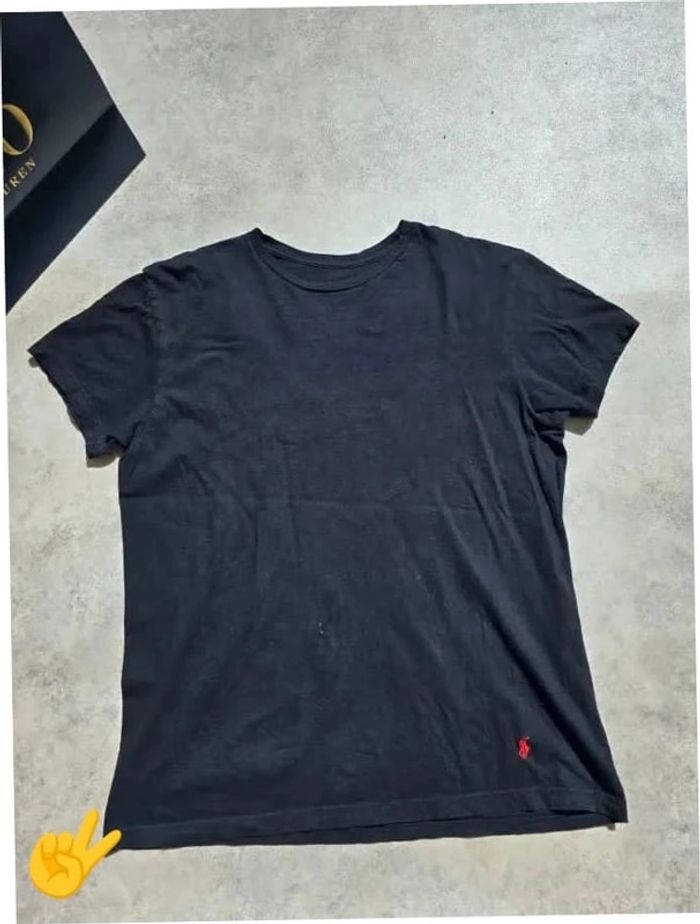 T-shirt Ralph Lauren M coupe col rond noir Homme Men tee58 - photo numéro 3