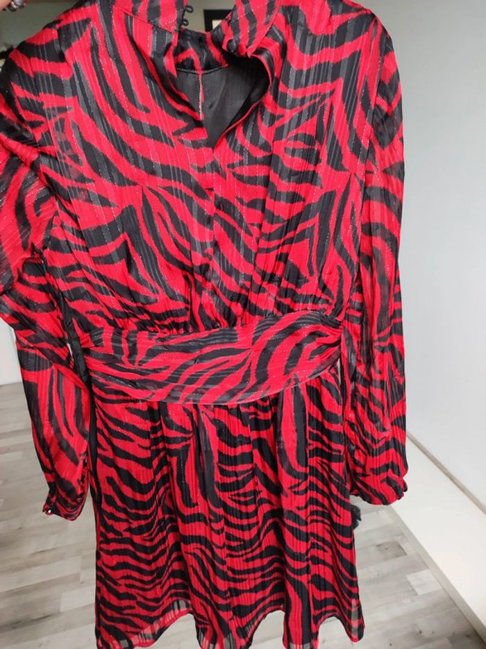 Robe rouge zébrée - photo numéro 4