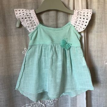 Magnifique tunique gaze vert 3 mois Prénatal