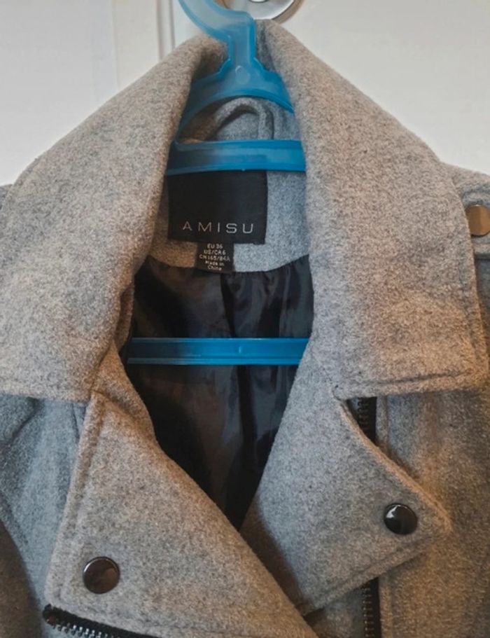 Manteau gris Amisu 36 - photo numéro 3