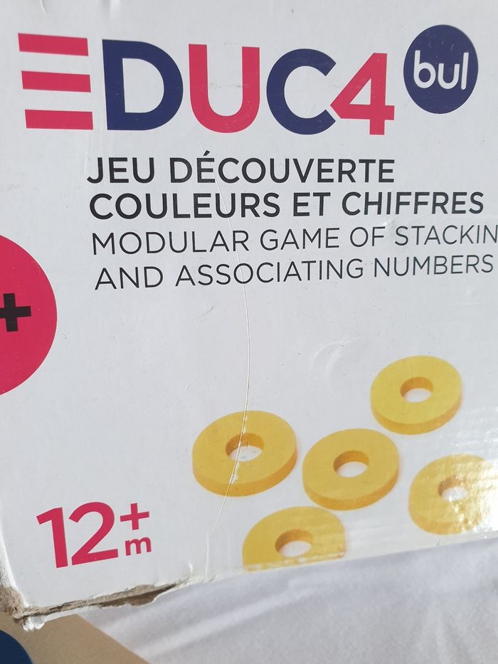 Jeu Montessori bois chiffres et couleurs - photo numéro 2