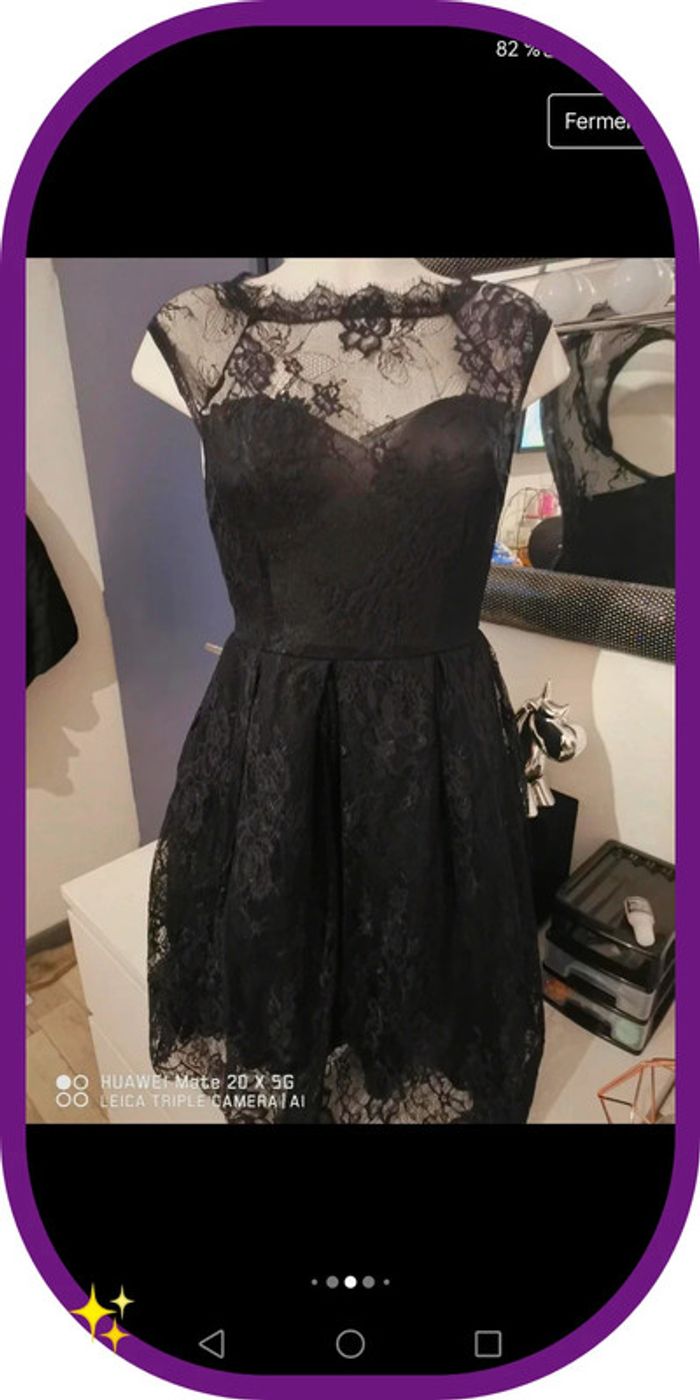 robe dentelle sabrina taille s noir - photo numéro 13