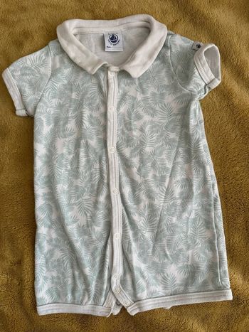 Combinaison short avec col petit bateau 3 mois