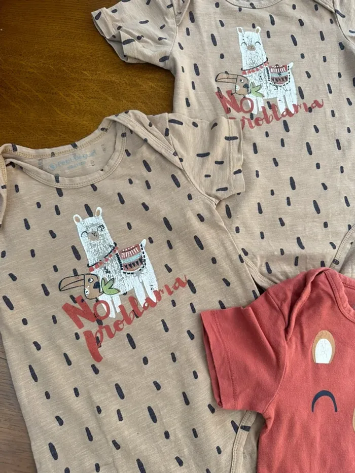 Lot de 9 bodies petit béguin 3 ans - photo numéro 2