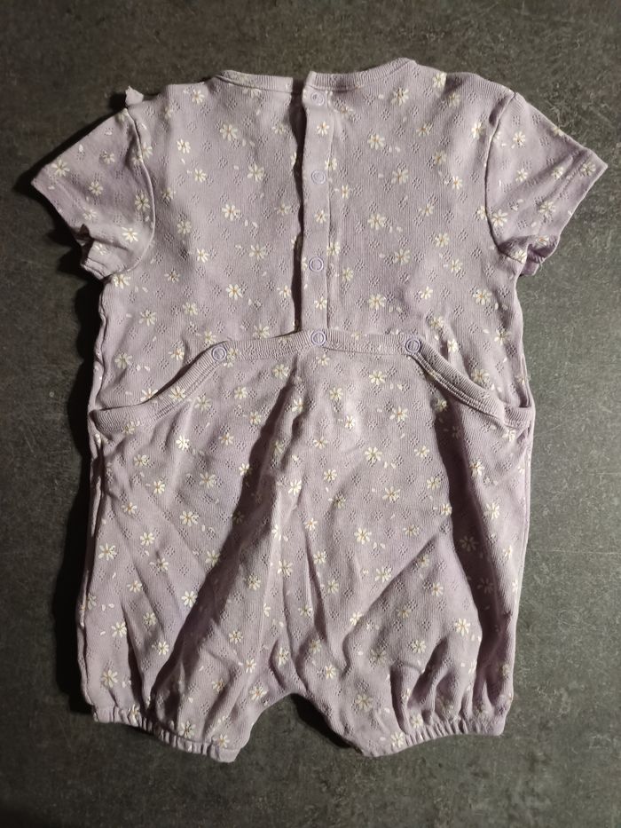 Barboteuse violette côtelée 12 mois - photo numéro 5