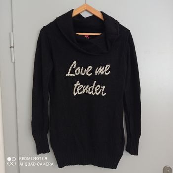 Pull noir angora t38