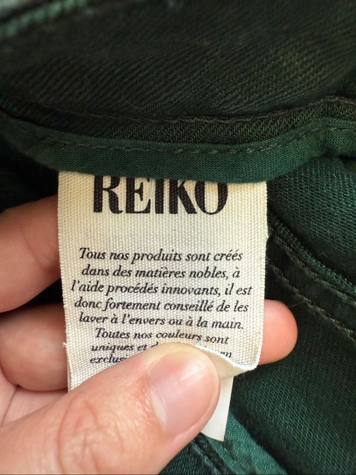 Pantalon similicuir slim vert foncé Reiko taille 34 XS - photo numéro 6