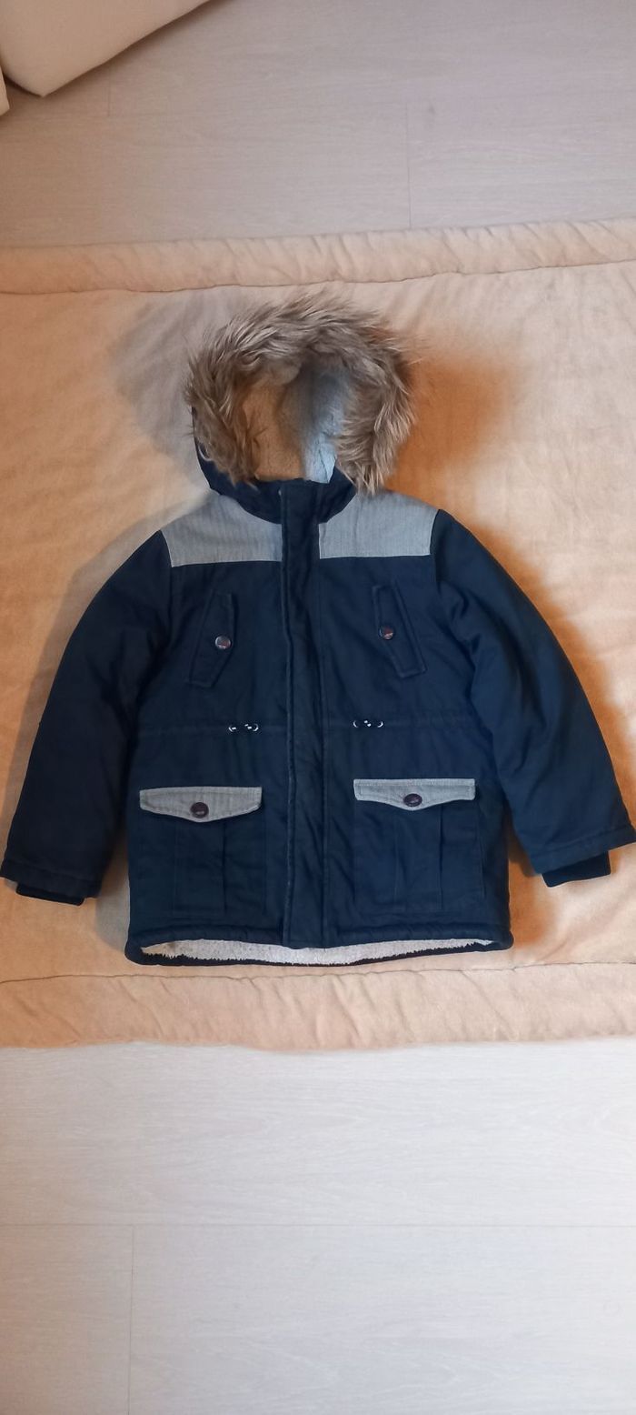 Parka bleu marine  Sergent Major 7 ans.