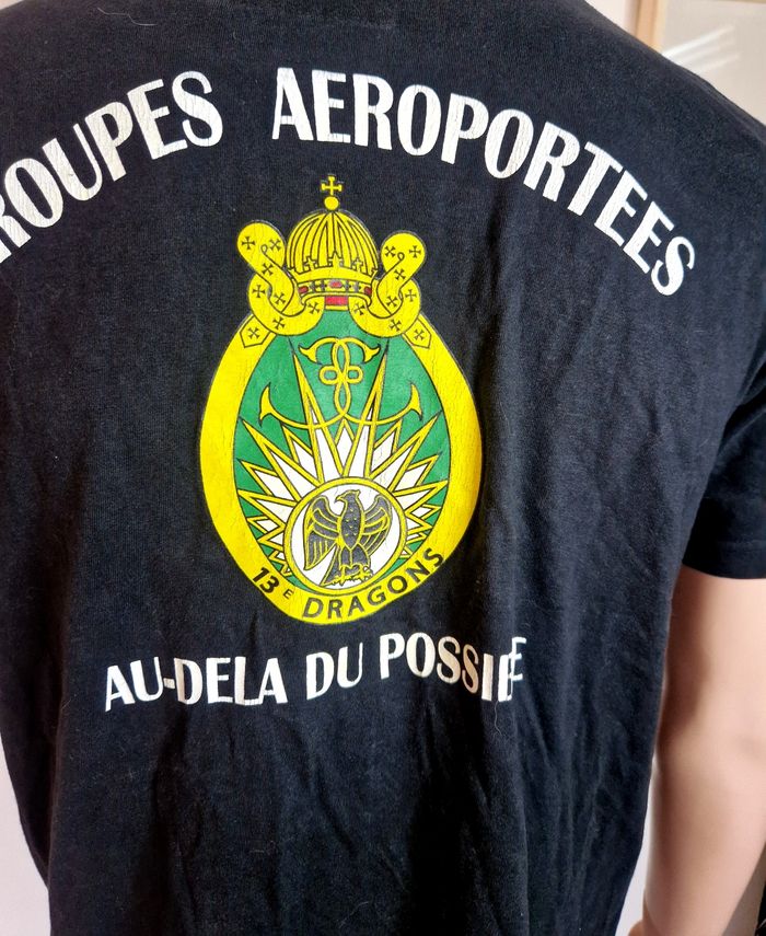 Paratrooper Inc T-shirt Noir Droit Homme M Militaria Parachutiste 90s 00s - photo numéro 4