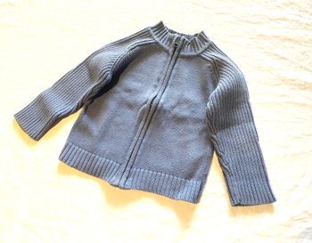 Petit Gilet Bleu Pâle Couleur Unie Vêtement Tendance Mode Bébés