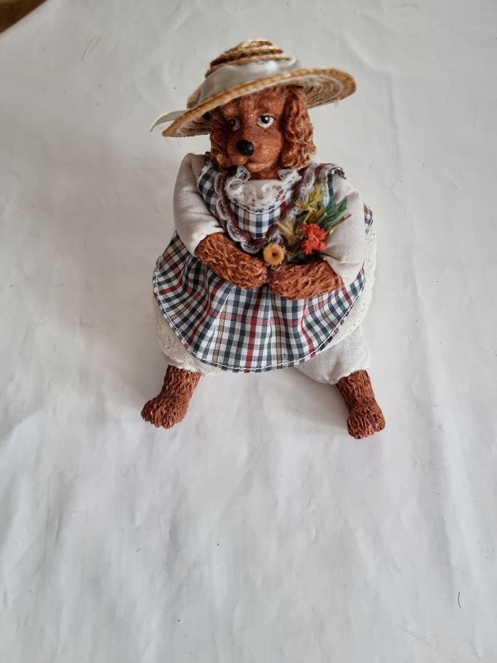 Figurine poupée chien en p - photo numéro 7