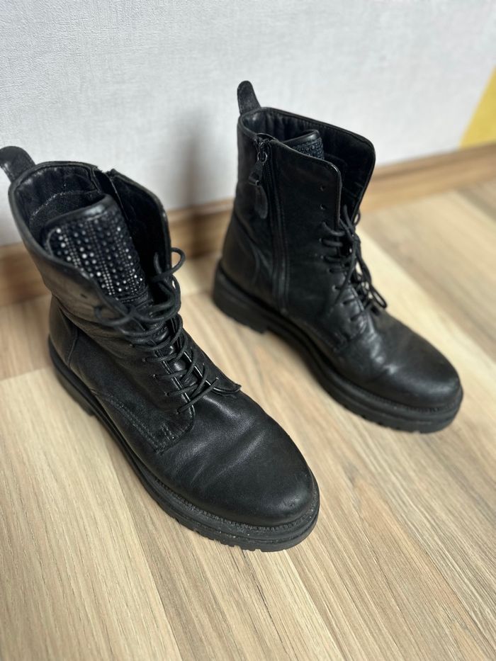 Bottine à lacet cuir - photo numéro 2