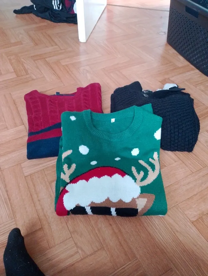 Lot de 3 pulls en maille - Taille XL - photo numéro 4
