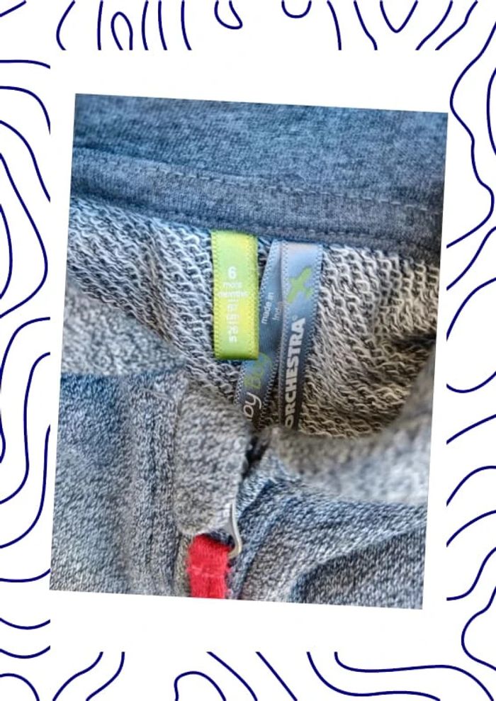 Sweat zippé à capuche 6 mois Orchestra - photo numéro 3