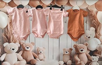 Lot 4 bodies manches courtes Sweet & Soft 6-9 mois Fille