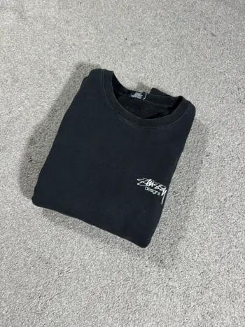 Sweat Stussy design noir avec motif