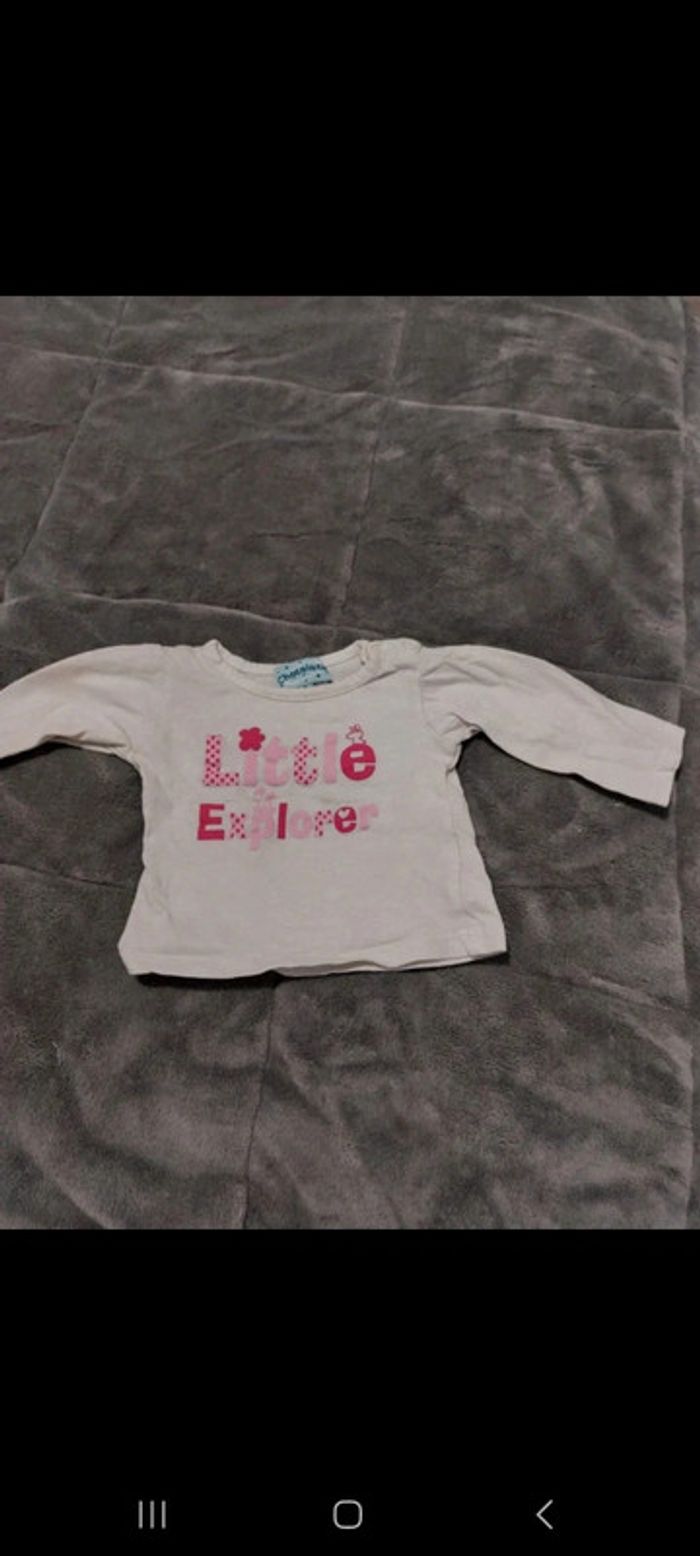 Tee-shirt fille manches longue 3mois