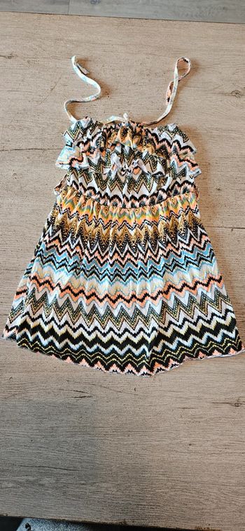 Robe d été colorée, à bretelle, et volants, Made in Italy, 8 ans