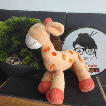 Doudou Peluche Orchestra Girafe Orange Beige Bruissant Cheval #geektradedoudou