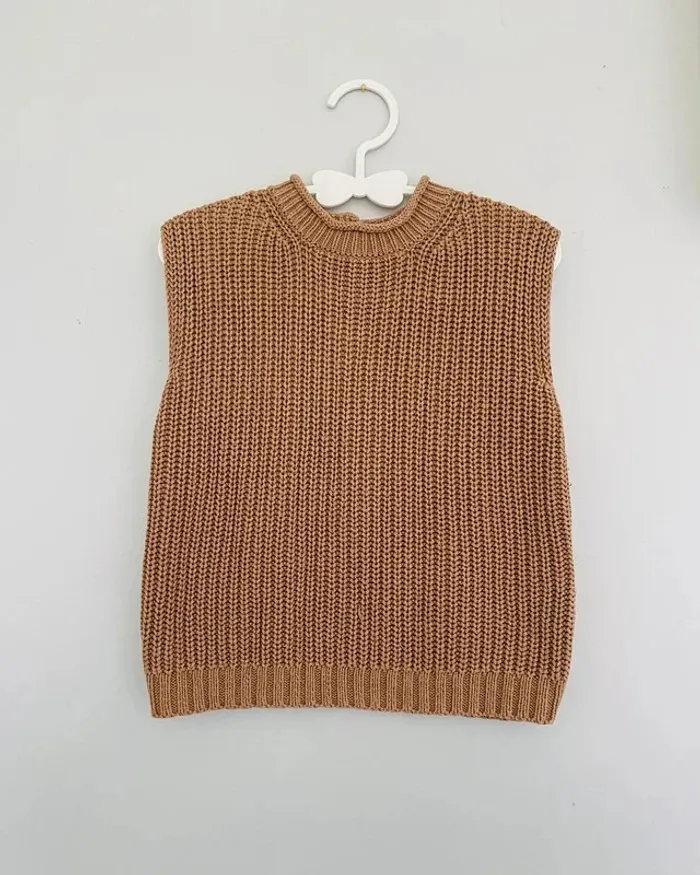 Pull sans manches en mailles 12 mois - Kiabi