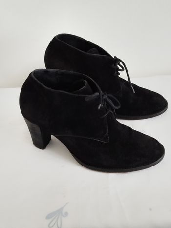 Bottines noires en cuir taille 38