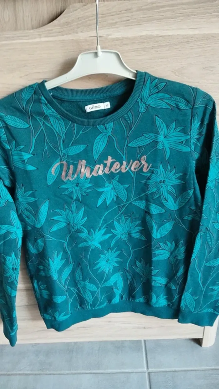 Sweat vert taille 12 ans Gémo fille - photo numéro 8