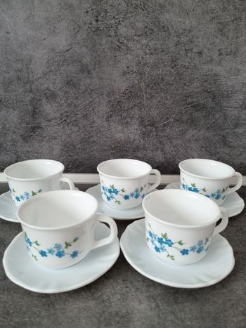 Tasses arcopal "myosotis "