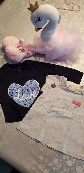 Lot tee-shirts manches longue courte 12 mois