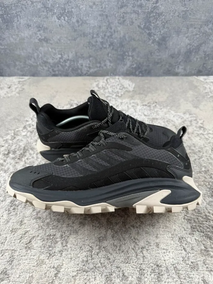 Merrell Moab Speed Gore-Tex Vibram - Black & Grey & White - photo numéro 7