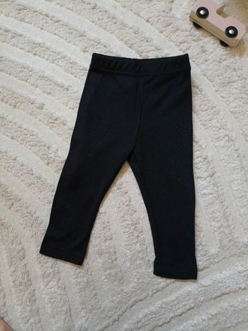 Legging noir côtelé