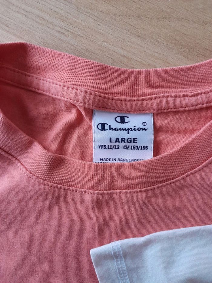 Lot 2 tee-shirts manches courtes champions 12 ans - photo numéro 2