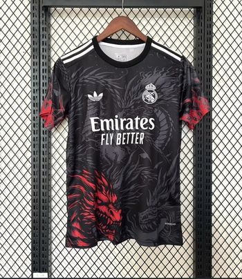 Maillot Real Madrid Noir Dragon 2023/2024 – Taille S – Édition Premium