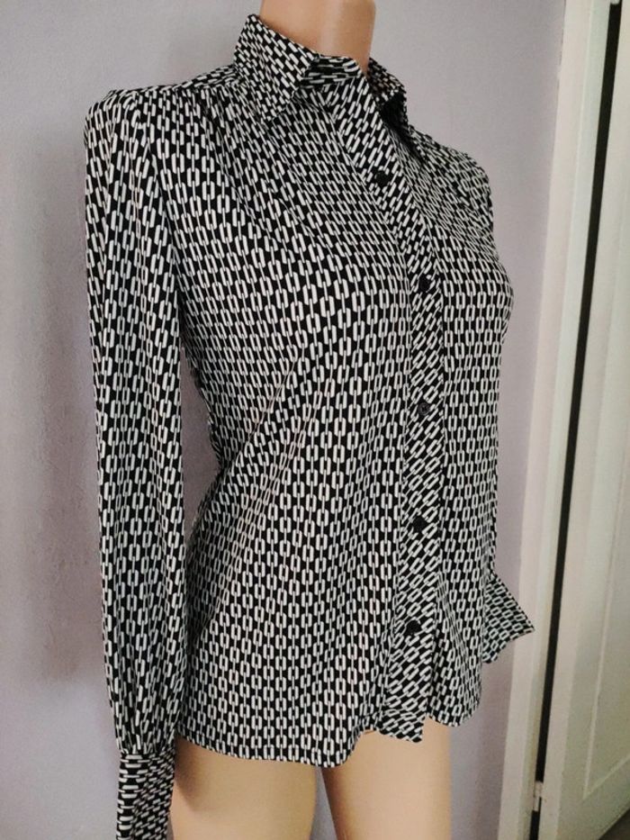 Chemise originale vintage motif chaîne - photo numéro 2