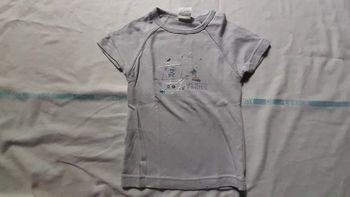 Tee-shirt gris clair motif bateau pirate