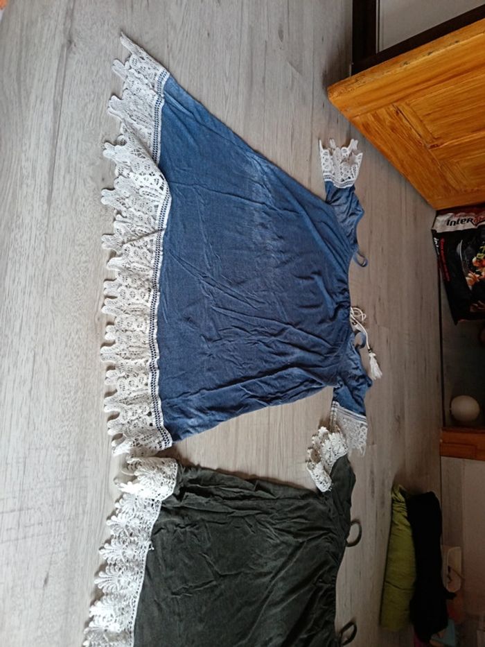 Haut top tunique dentelle femme épaule dénudées taille 42 XL a 44 XXL - photo numéro 6