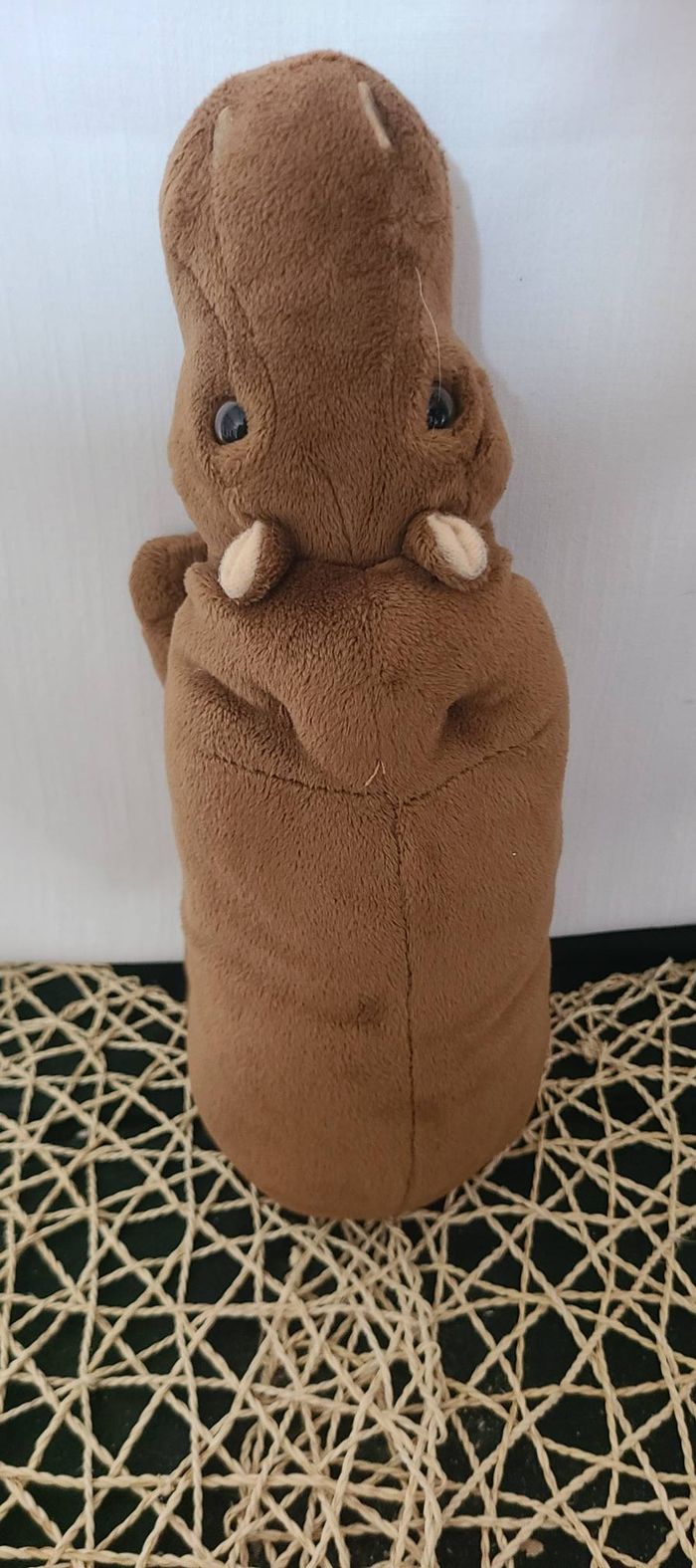 Doudou hippopotame marron 32 cm - photo numéro 4